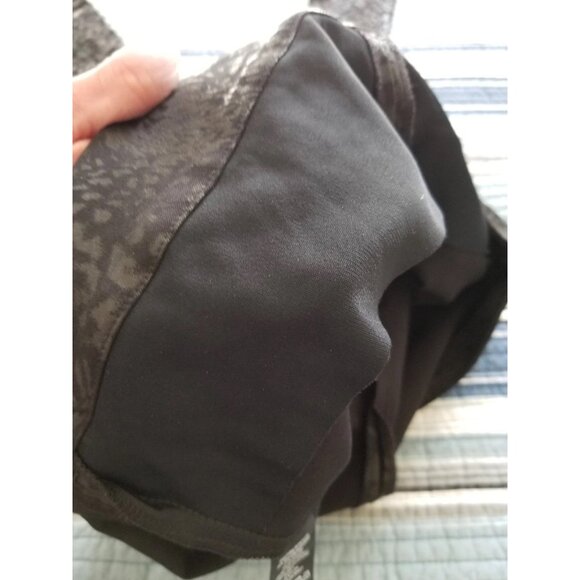 Nic + Zoe Wonder Stretch Embossed Shimmer Slim Pull on Black Pants Womens Size 4 - Picture 11 of 16